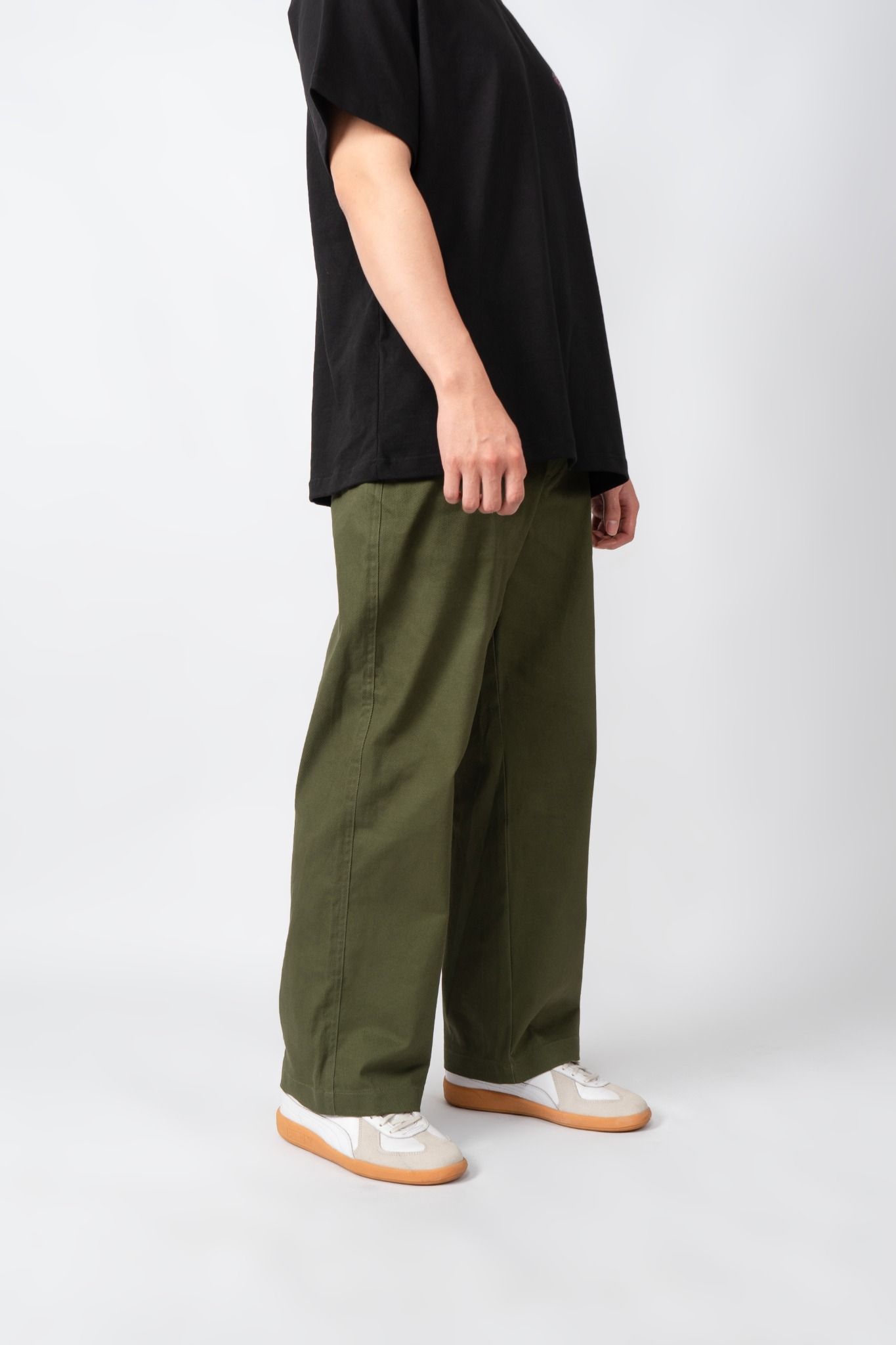  DARKGREEN RELAXED FIT CHINO PANTS 