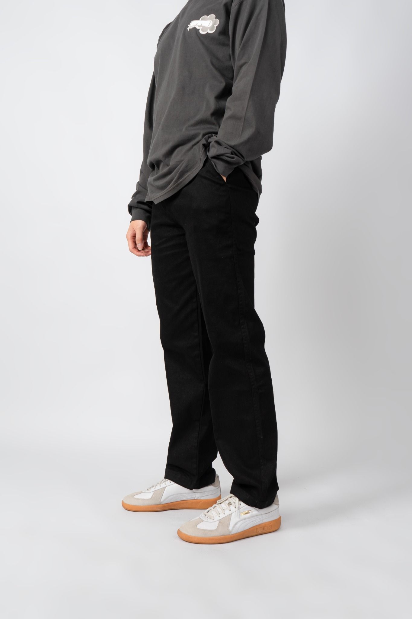 BLACK BASIC CHINO PANT 