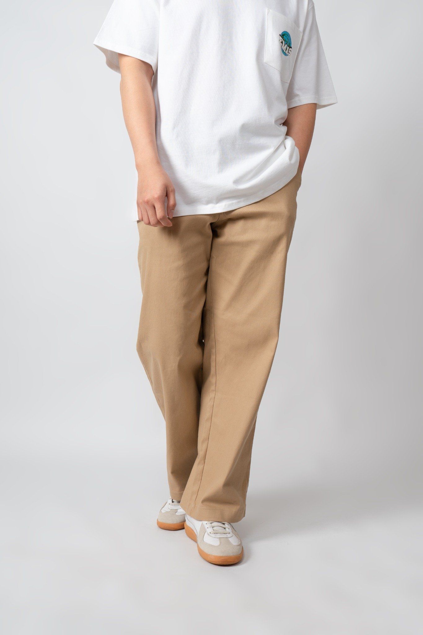  BEIGE RELAXED FIT CHINO PANTS 