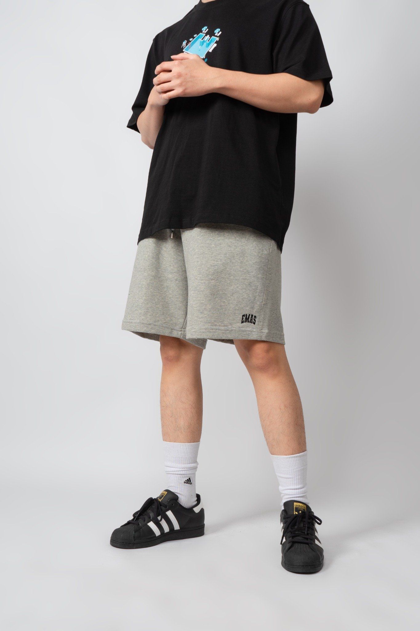  GREY BASIC V2 SWEATSHORTS 
