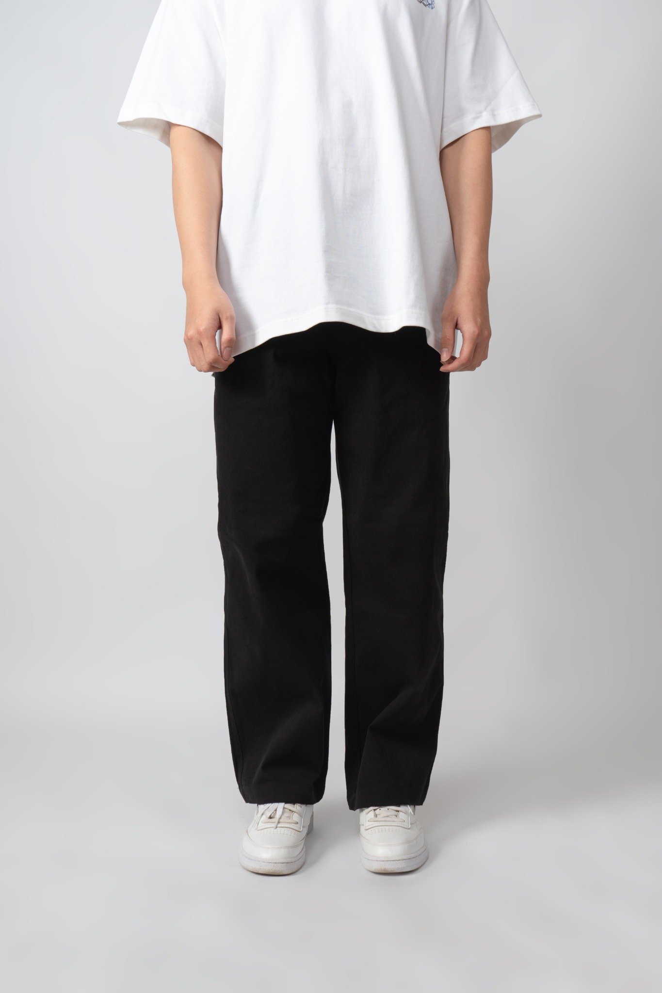  BLACK RELAXED FIT CHINO PANTS 
