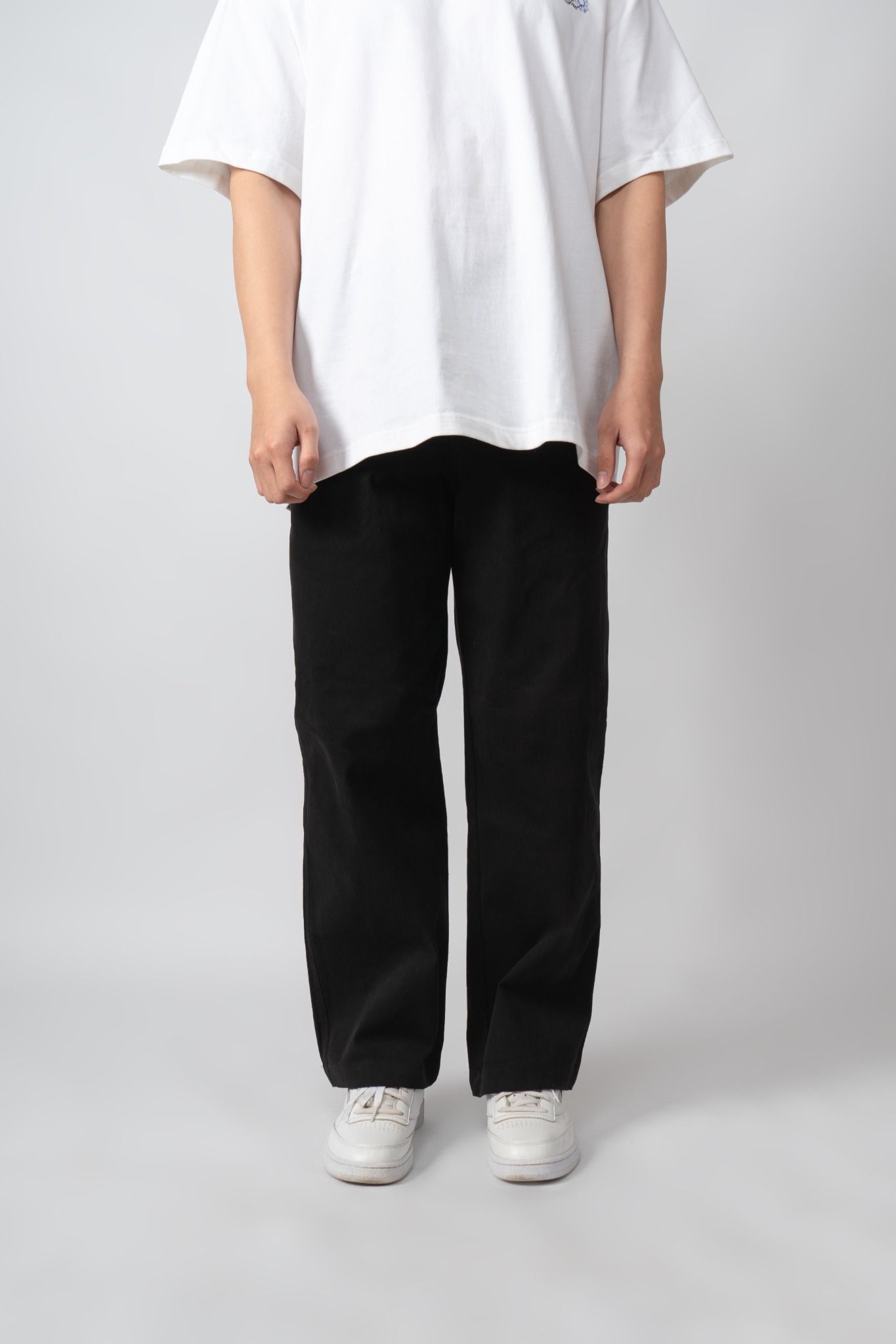  BLACK RELAXED FIT CHINO PANTS 
