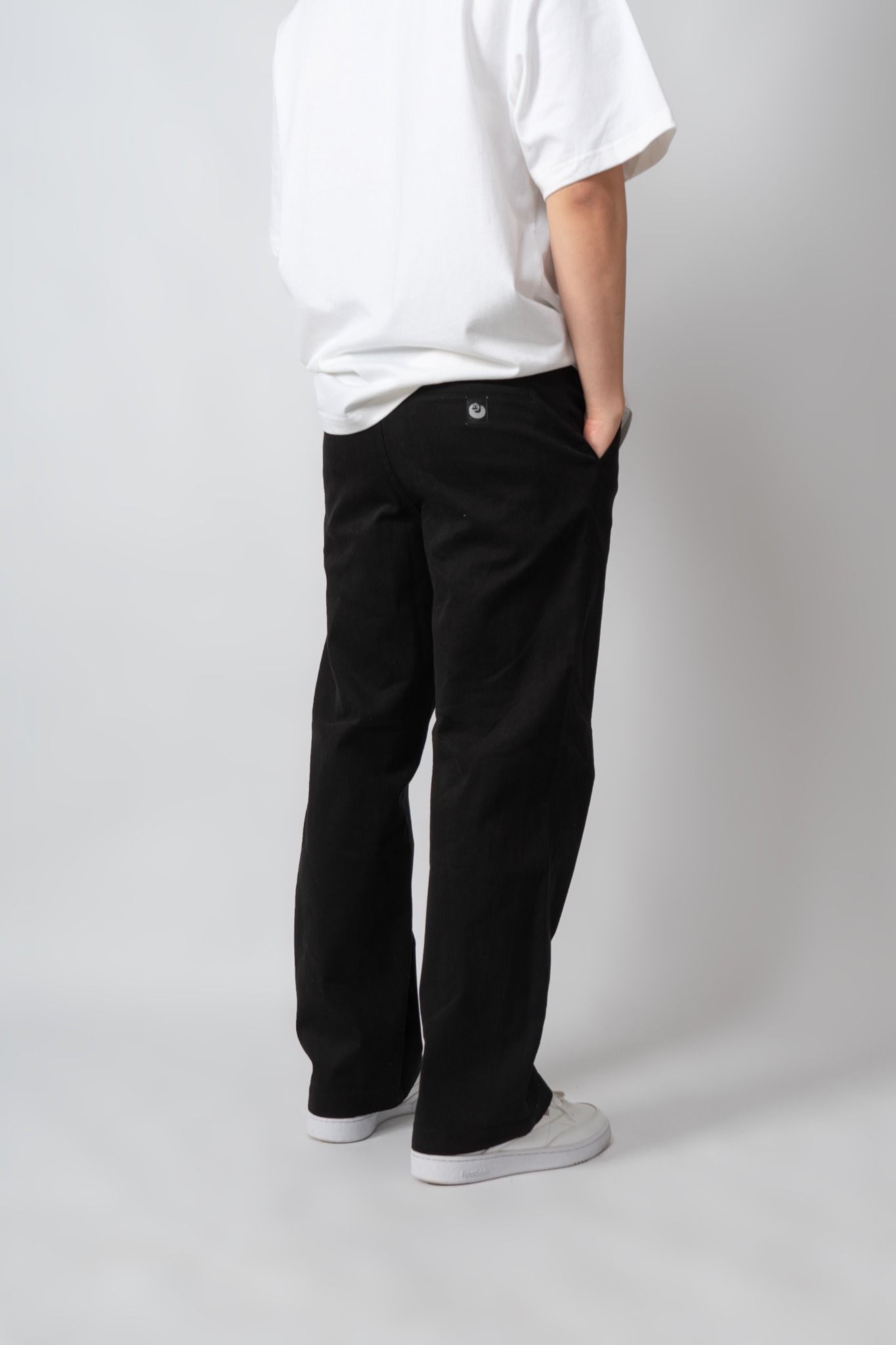  BLACK RELAXED FIT CHINO PANTS 