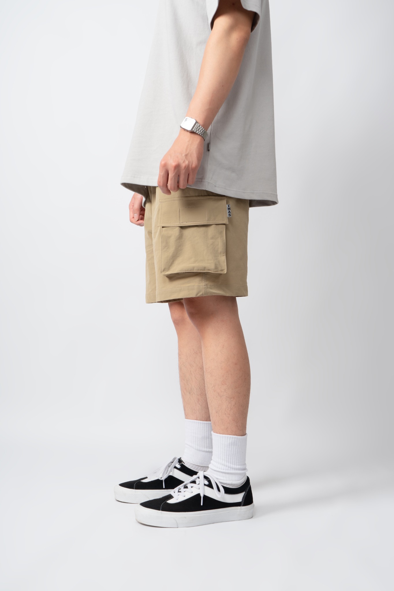  BEIGE WIND CARGO SHORTS 