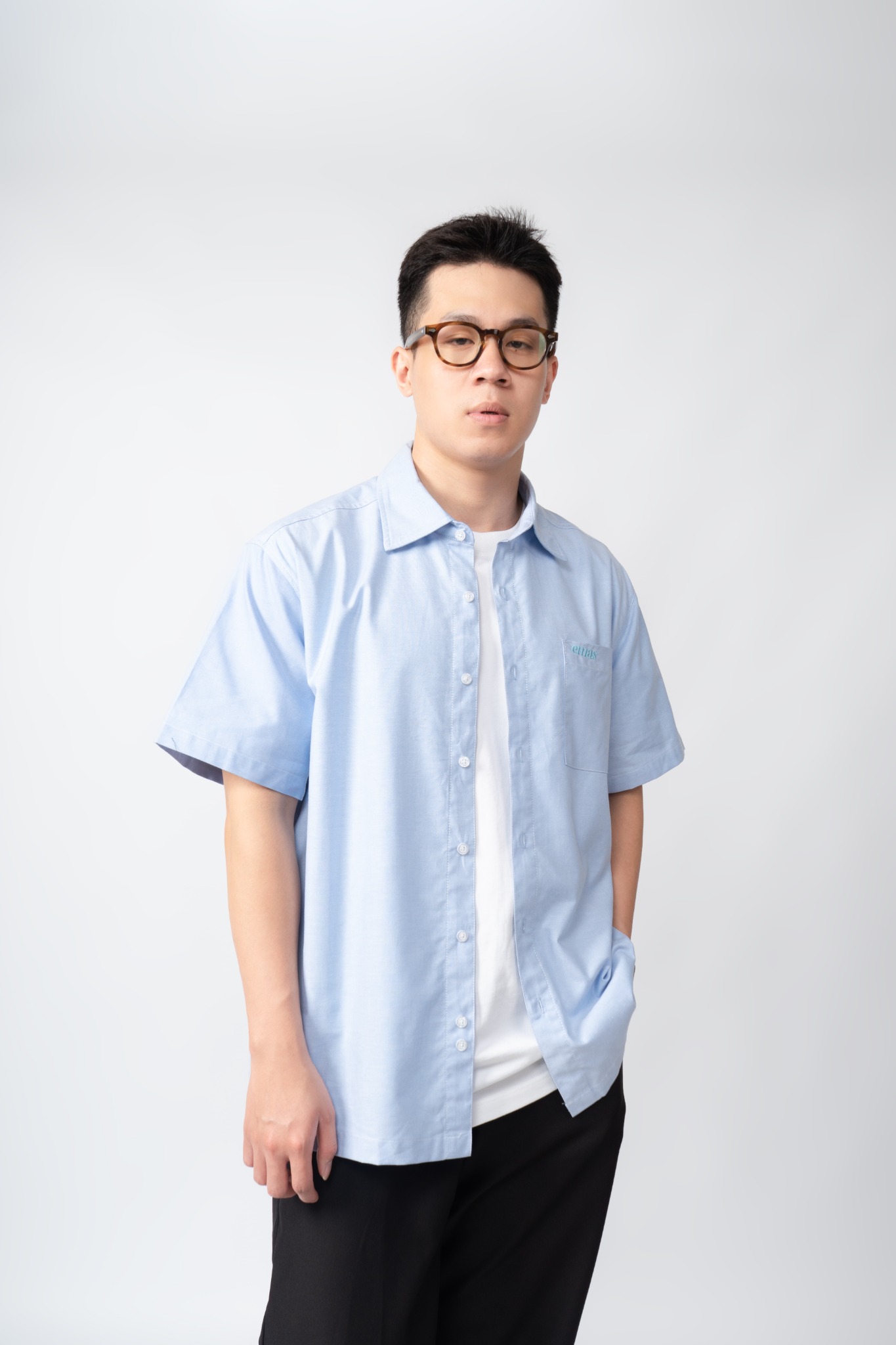  BLUE SHORT OXFORD SHIRT 