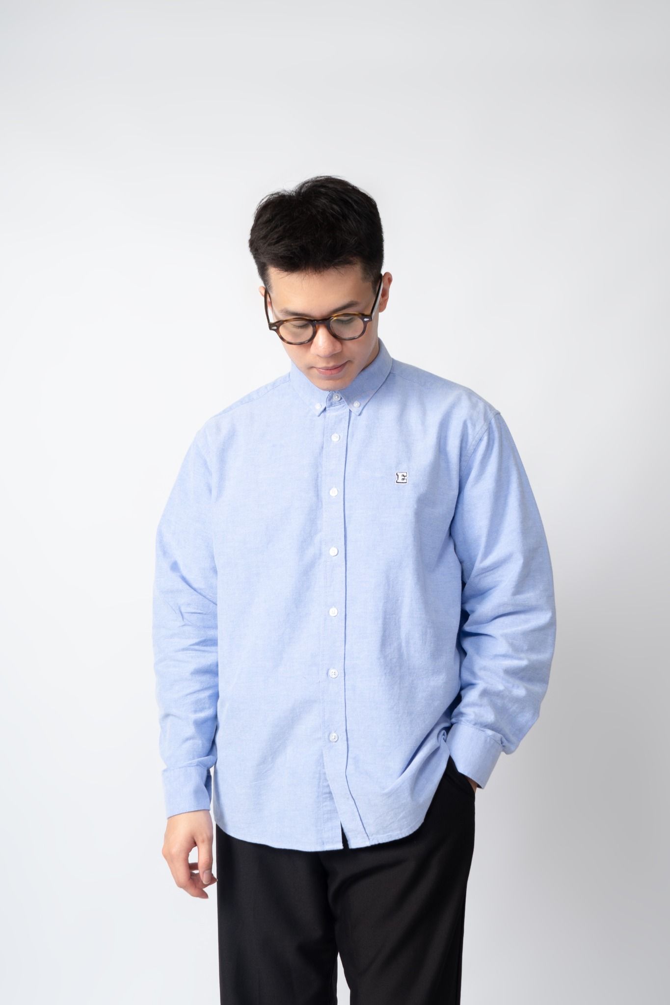  BLUE E OXFORD SHIRT 