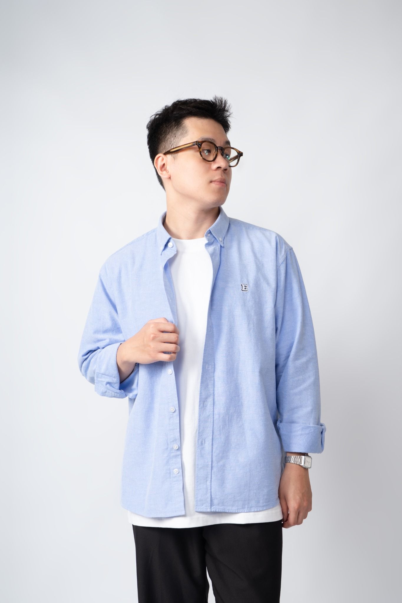  BLUE E OXFORD SHIRT 