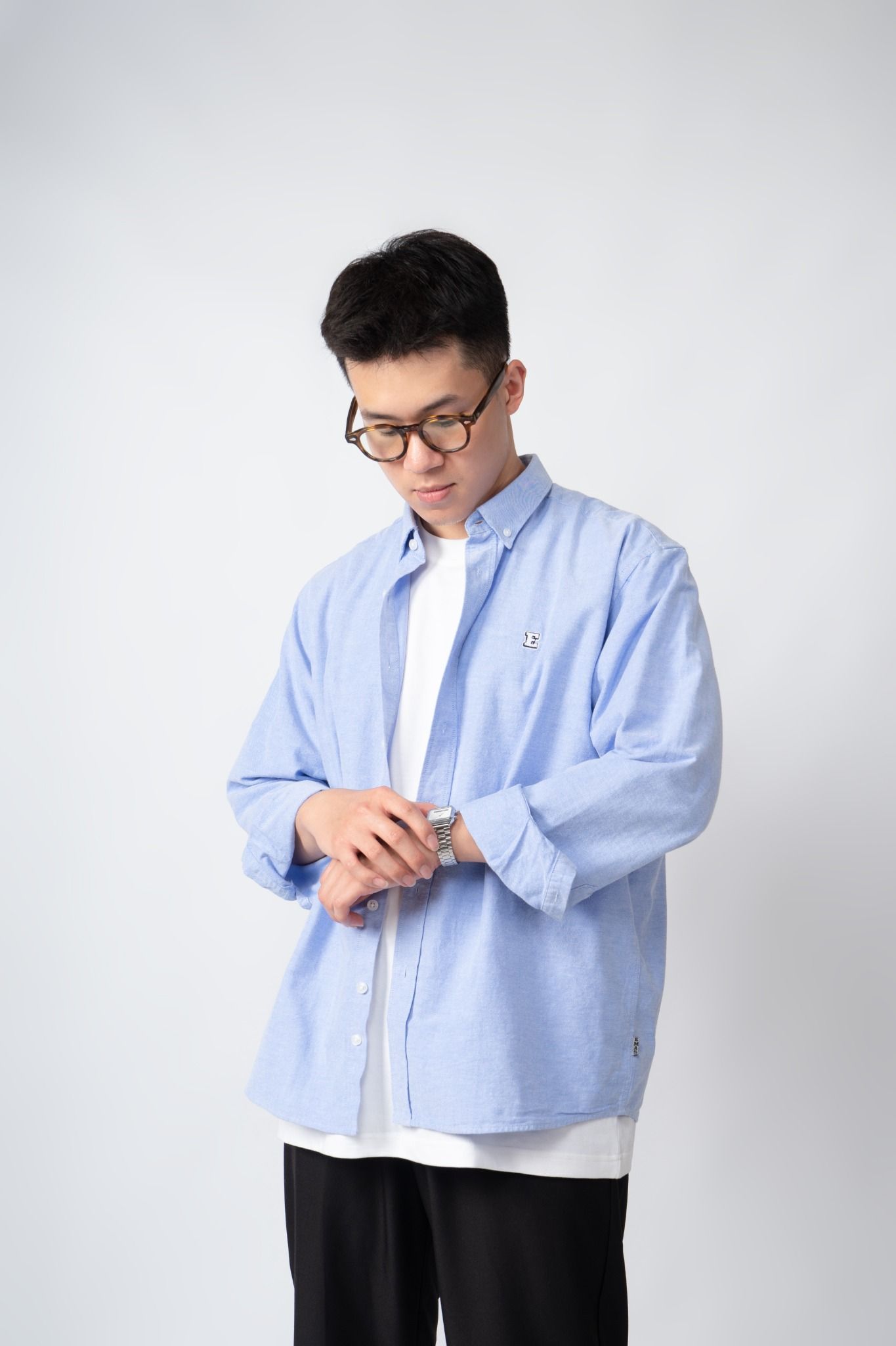  BLUE E OXFORD SHIRT 
