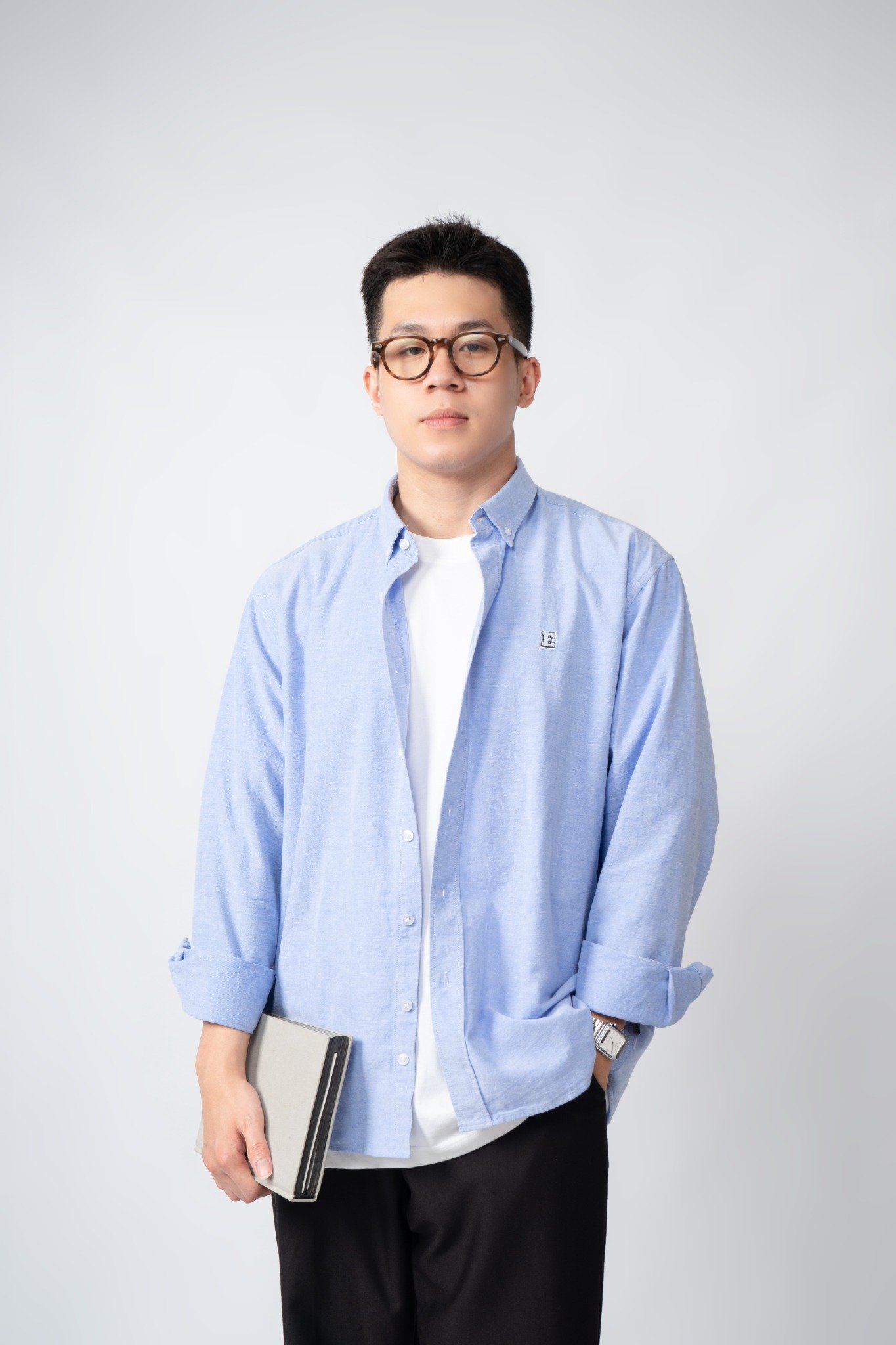  BLUE E OXFORD SHIRT 