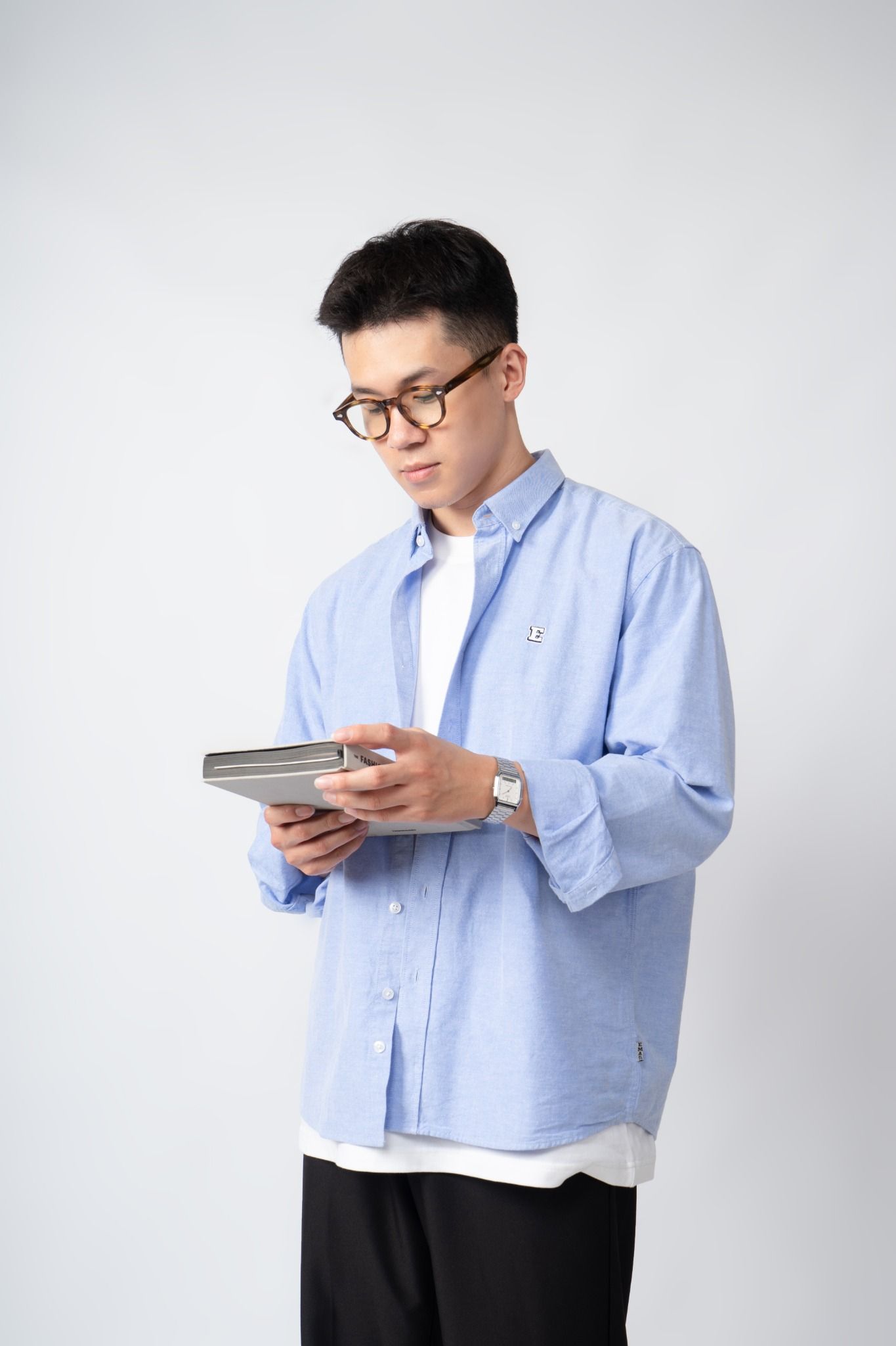 BLUE E OXFORD SHIRT 