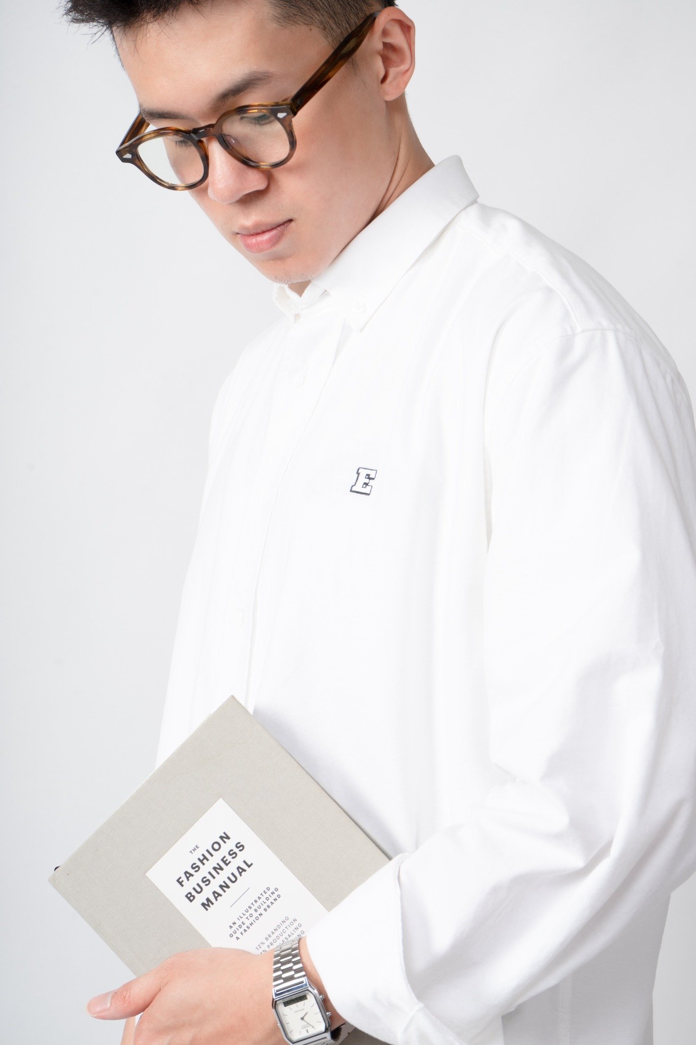  WHITE E OXFORD SHIRT 