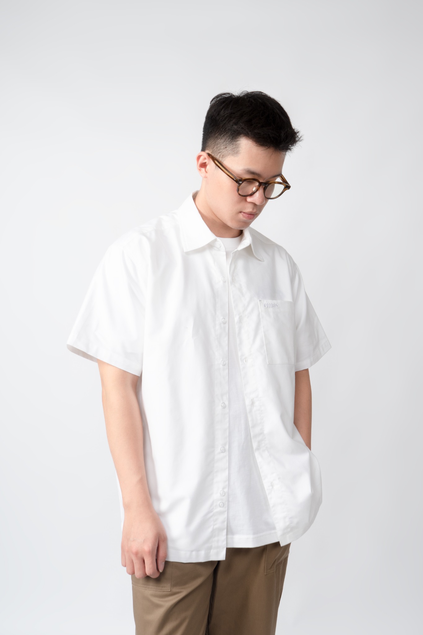  WHITE SHORT OXFORD SHIRT 