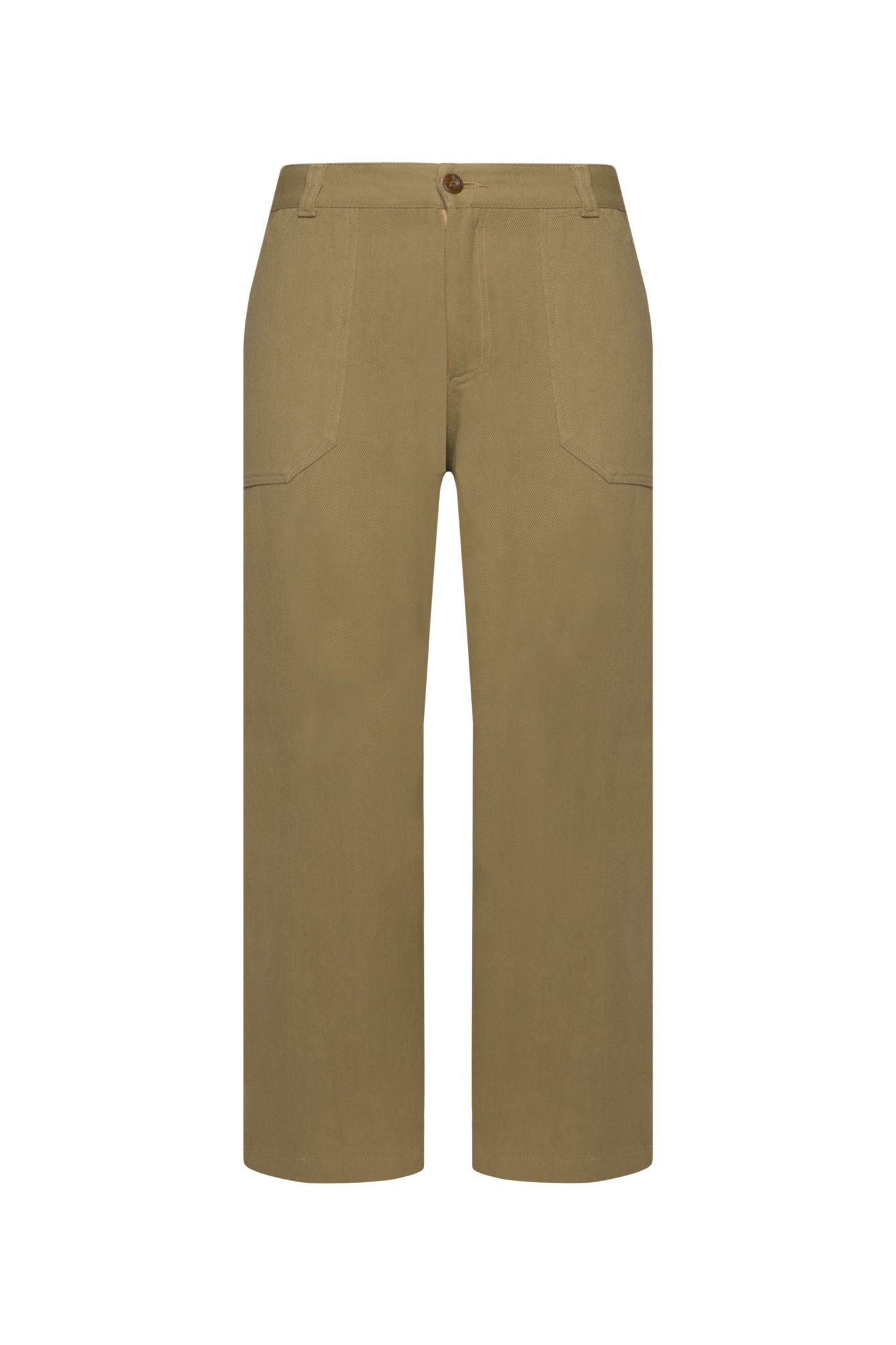  BEIGE STRAIGHT FIT WORK PANTS 