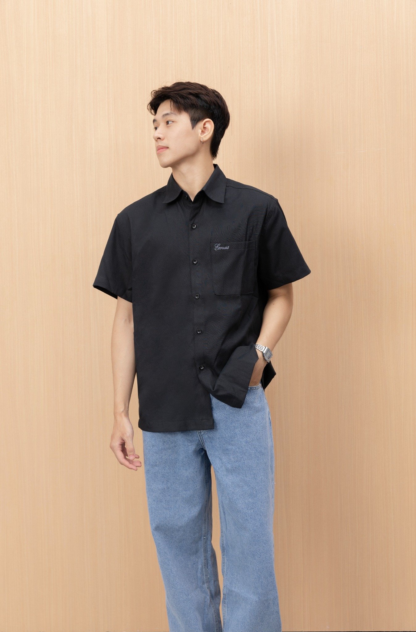  BLACK SHORT OXFORD SHIRT 