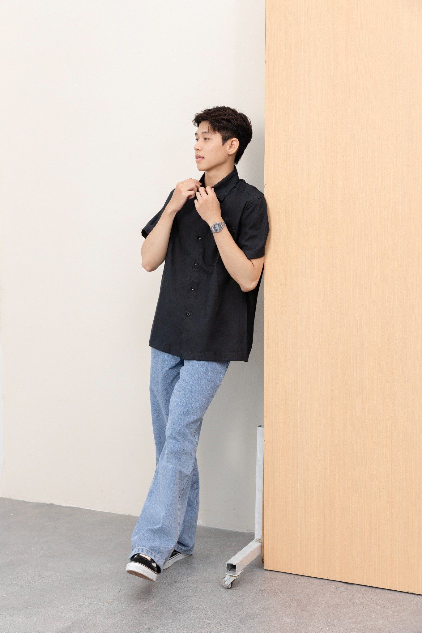  BLACK SHORT OXFORD SHIRT 
