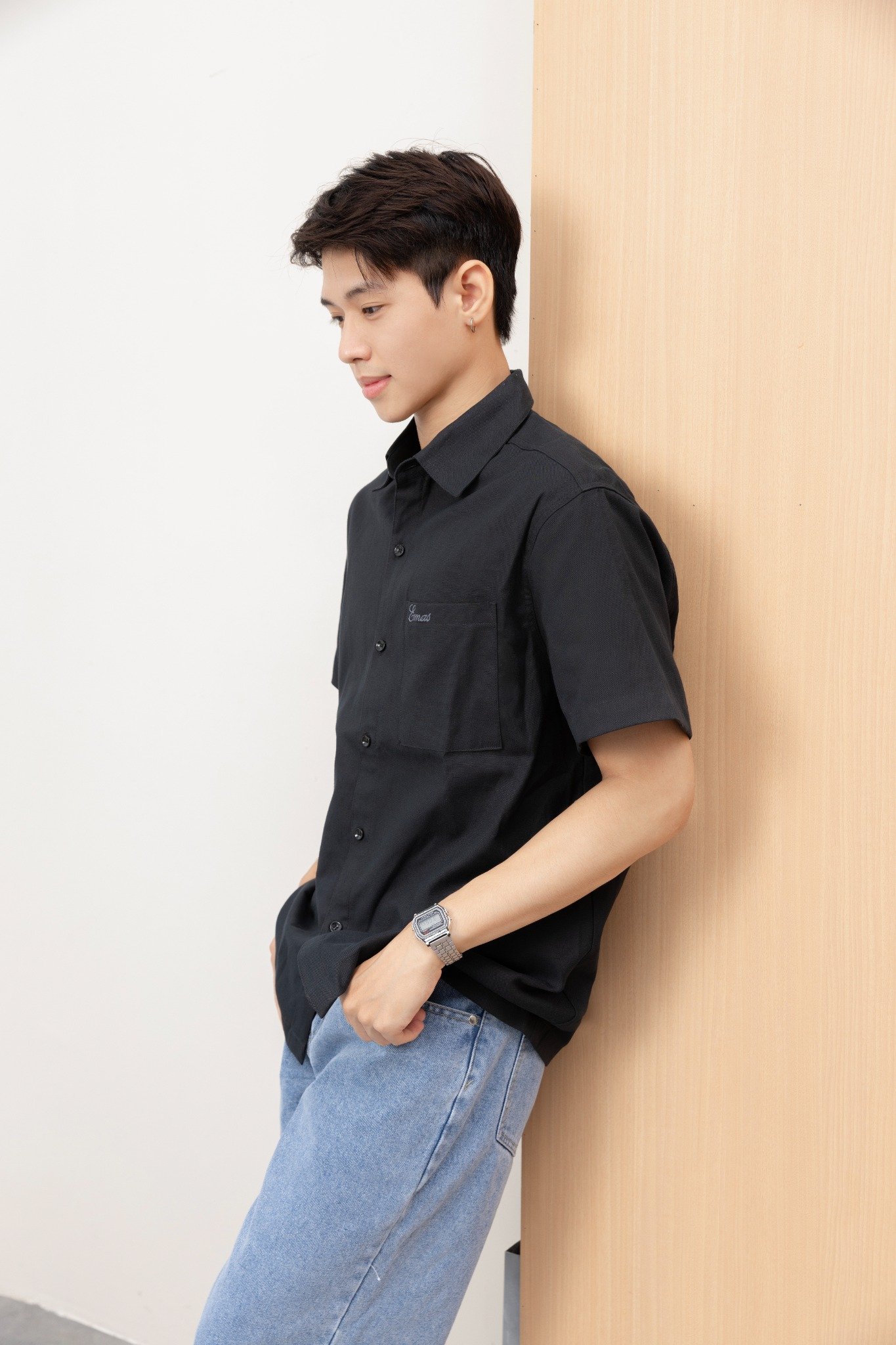  BLACK SHORT OXFORD SHIRT 