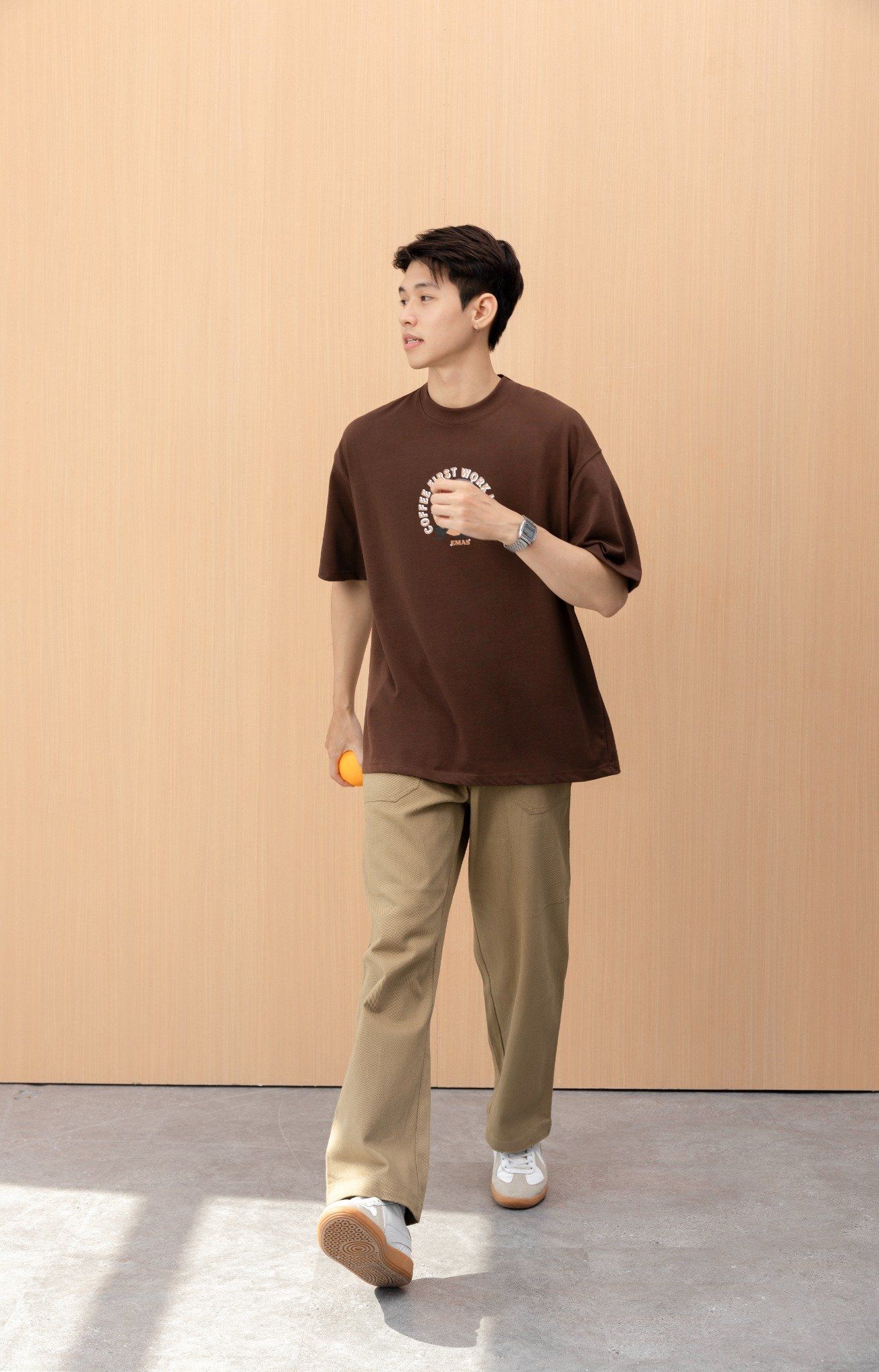  BEIGE STRAIGHT FIT WORK PANTS 
