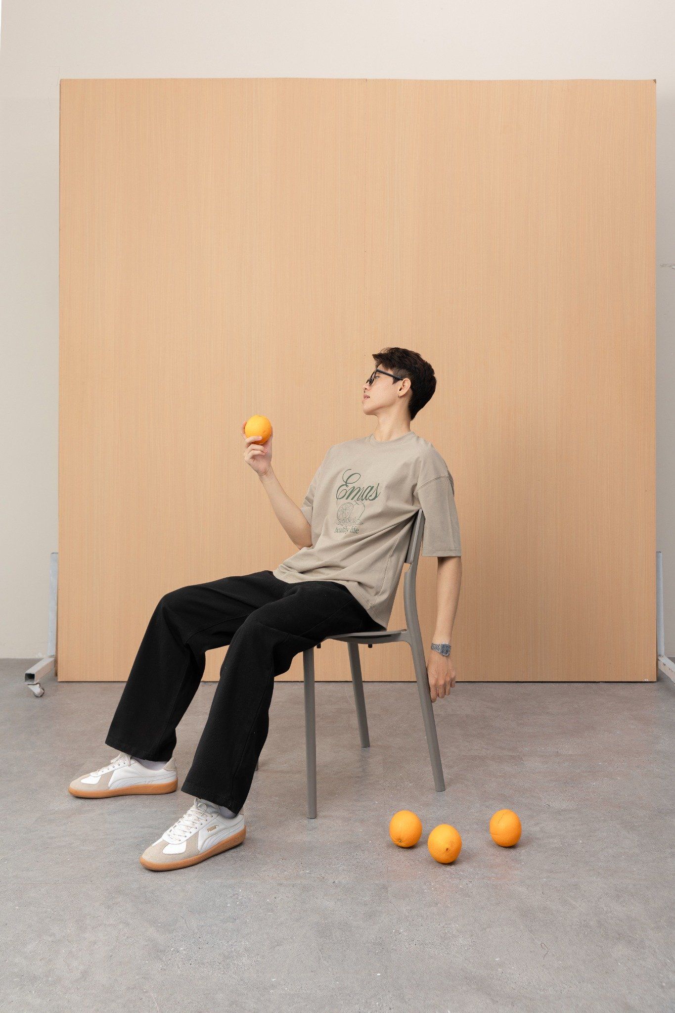  BLACK RELAXED FIT CHINO PANTS 