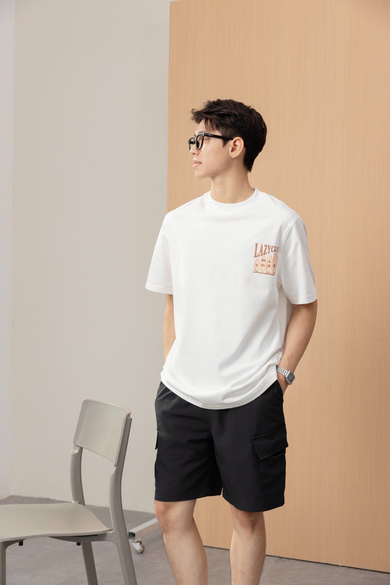  BEACH BLACK TEE 