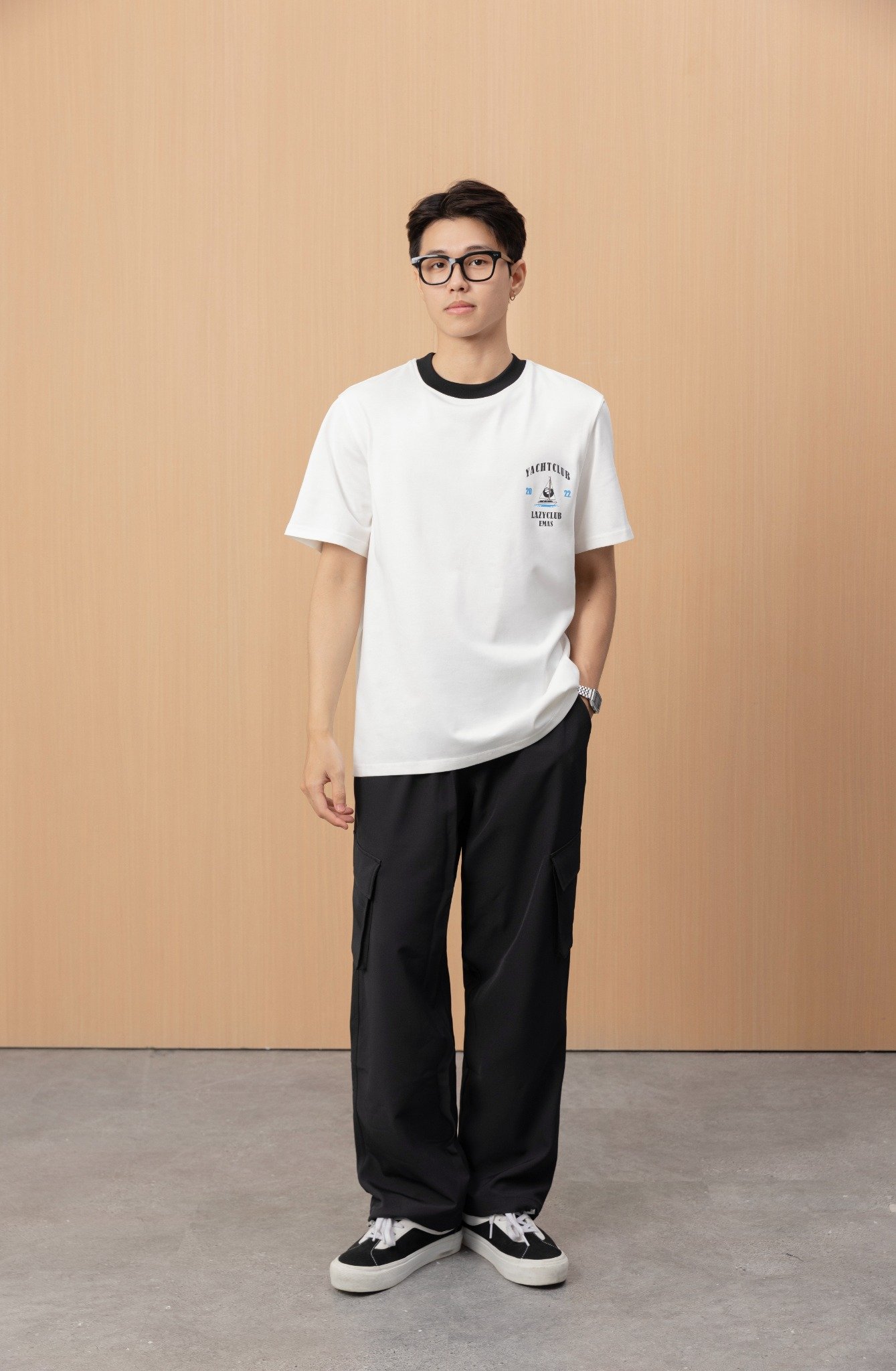  YACHT CLUB WHITE RINGER TEE 