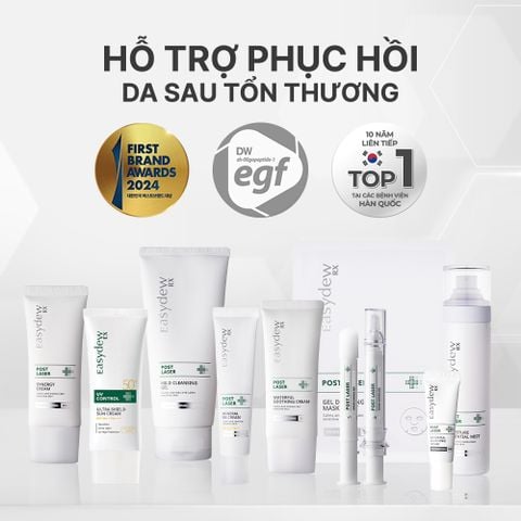  )Mặt Nạ Gel Hỗ Trợ Phục Hồi Da Tổn Thương, Kích Ứng Sau Laser, Peel, Lăn Kim Easydew Rx Post Laser Gel Dessing Mask Sheet 30ml (1 hộp) 
