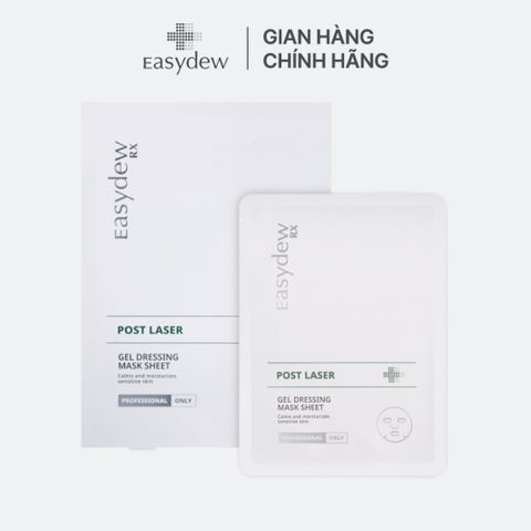  Mặt Nạ Gel Hỗ Trợ Phục Hồi Da Tổn Thương, Kích Ứng Sau Laser, Peel, Lăn Kim Easydew Rx Post Laser Gel Dessing Mask Sheet 30ml (Hộp 5 miếng) 