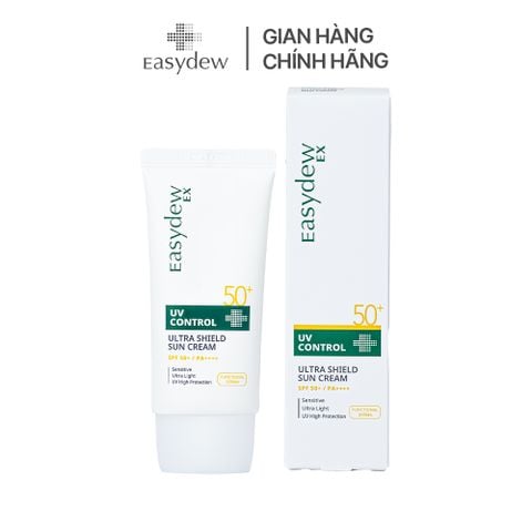  Kem Chống Nắng Mỏng Nhẹ, Thấm Nhanh Hỗ Trợ Phục Hồi Da Tổn Thương Easydew Ex UV Control Ultra Shield Sun Cream SPF50+ 50ml 