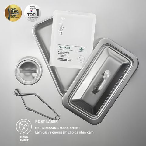  )Mặt Nạ Gel Hỗ Trợ Phục Hồi Da Tổn Thương, Kích Ứng Sau Laser, Peel, Lăn Kim Easydew Rx Post Laser Gel Dessing Mask Sheet 30ml (1 hộp) 