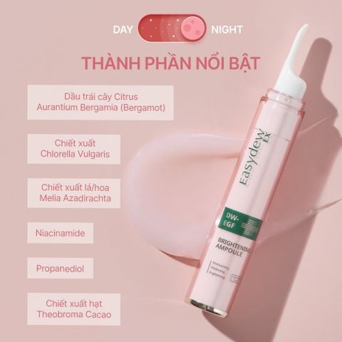  Tinh Chất Hỗ Trợ Phục Hồi Quầng Thâm, Bọng Mắt Ban Đêm Easydew Ex Brightening Ampoule 15ml 