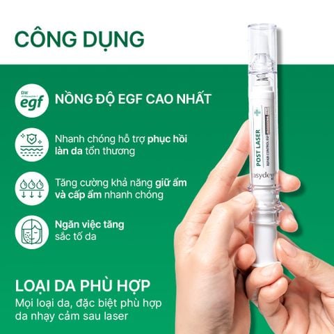  Tinh Chất Hỗ Trợ Phục Hồi Da Sau Tổn Thương Easydew Rx Post Laser Repair Control EGF 10ml x 2 ống 