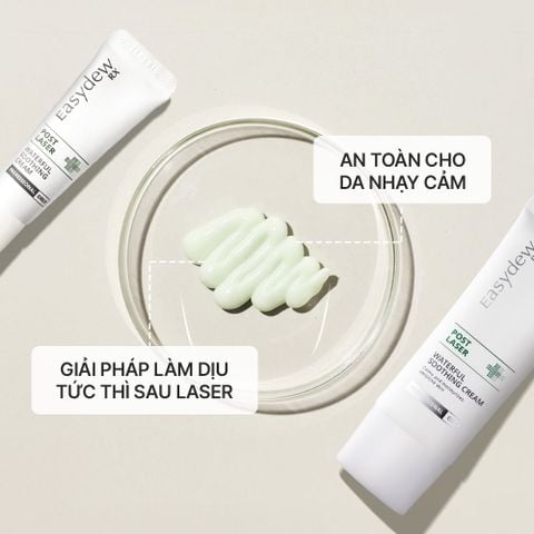  Kem Làm Dịu, Cấp Ẩm Hỗ Trợ Phục Hồi Da Tổn Thương, Kích Ứng Sau Laser, Peel, Lăn Kim Easydew Rx Post Laser Waterful Soothing Cream 50ml 