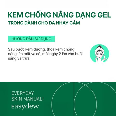  Kem Chống Nắng Dạng Gel Trong Cho Da Nhạy Cảm Easydew Ex UV Control Velvet Primer SPF40 40ml 