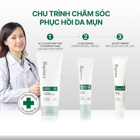  Kem Chống Nắng Dạng Gel Trong Cho Da Nhạy Cảm Easydew Ex UV Control Velvet Primer SPF40 40ml 