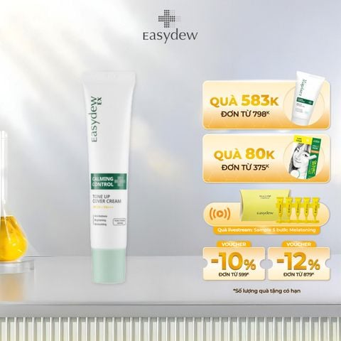  Kem Chống Nắng Trang Điểm Nâng Tone Làm Dịu Da Easydew Ex Calming Control Tone Up Cover 40ml 