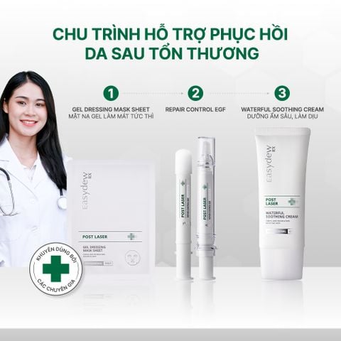  )Mặt Nạ Gel Hỗ Trợ Phục Hồi Da Tổn Thương, Kích Ứng Sau Laser, Peel, Lăn Kim Easydew Rx Post Laser Gel Dessing Mask Sheet 30ml (1 hộp) 
