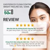  Gel Tẩy Tế Bào Chết Vật Lý, Nhẹ Nhàng Làm Sáng Da, Dưỡng Ẩm Easydew Ex Clean Control Bright Peeling Gel 120ml 