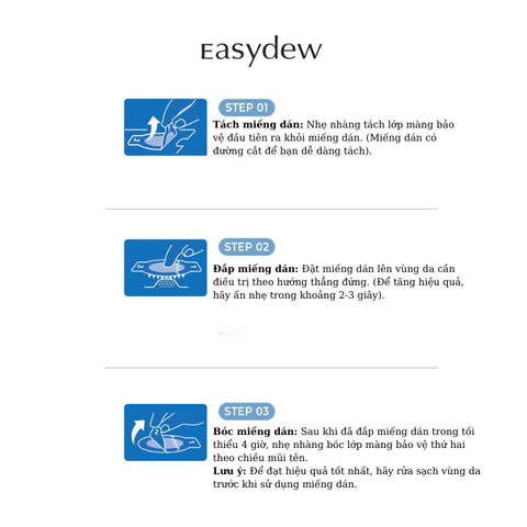  Miếng Dán Mụn Kim Tinh Chất Vi Mô Easydew ACNE CLEAR NEEDLE PATCH (4 miếng) 