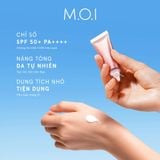  KEM CHỐNG NẮNG NÂNG TÔNG TỰ NHIÊN M.O.I 10ML 