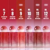  Set 6 thỏi Son Tint Lì Cotton Candy Tặng Túi Hao Charm 
