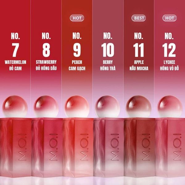  Set 6 thỏi Son Tint Lì Cotton Candy Tặng Túi Hao Charm 