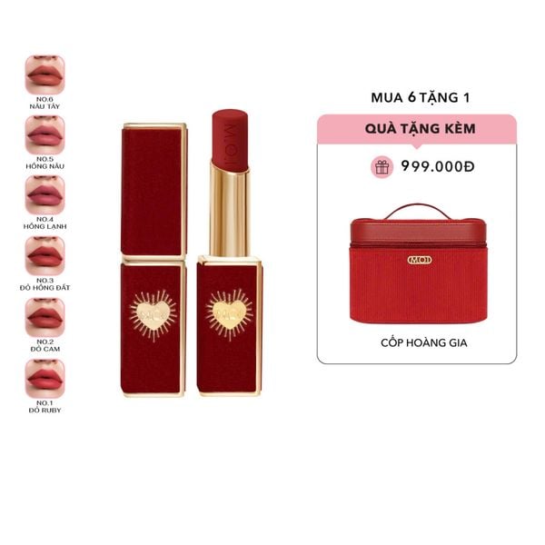  Bộ 6 màu son thỏi cao cấp Queen Of Rose Phiên Bản Giới Hạn 2025 