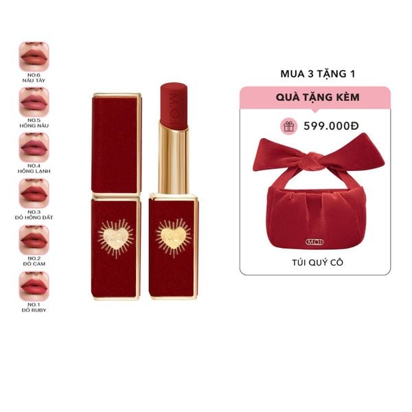  Set quà tặng 3 son thỏi cao cấp Queen Of Rose 2025 