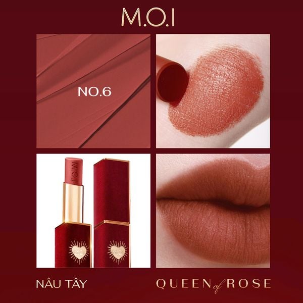  No.6 - Nâu Tây - Son Thỏi Queen Of Rose 2025 