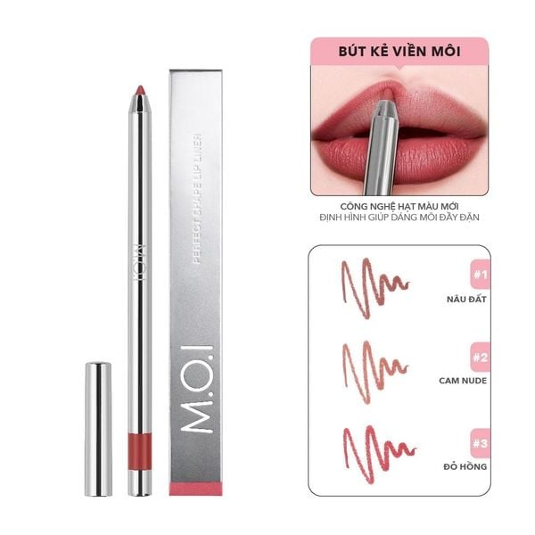  #3 Đỏ Hồng - Chì kẻ viền môi đa năng 