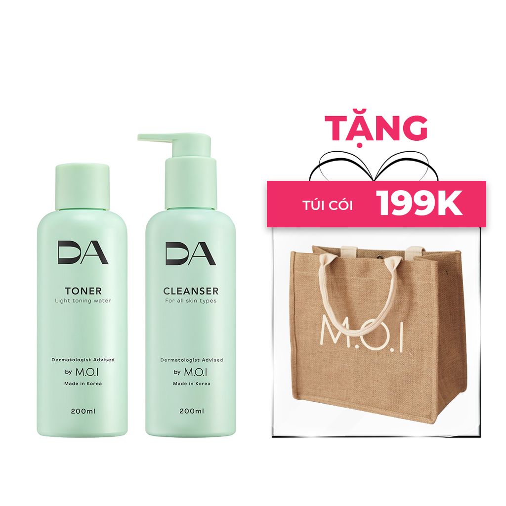  [TẶNG TÚI CÓI] BỘ ĐÔI CHĂM SÓC DA DA BY M.O.I 