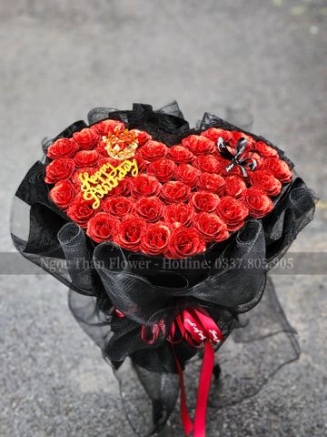 BÓ HOA NHŨ TRÁI TIM CAO CẤP 40 BÔNG