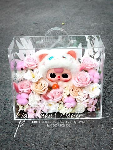 HỘP HOA VALI BABY THREE- HS 198