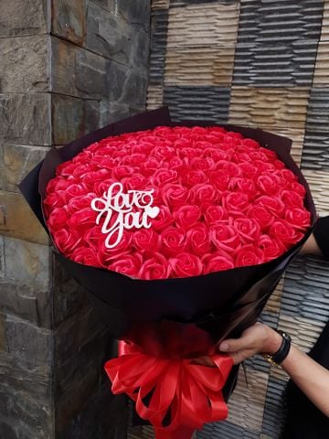 Bó Hoa Hồng Sáp 99 Bông Tặng Người Yêu | Hoa Hồng Sáp Tphcm Gía Rẻ