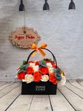 Giỏ Hoa Hồng Sáp Thơm 36 Bông