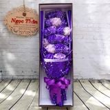 Hộp Hoa Hồng Sáp Thơm 19 Bông Lưới Tuyết Đỏ | Hoa Sáp Tphcm